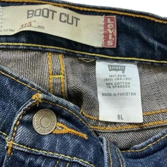 Levi's Jeans Bootcut Womens Size 6 Long Straight Leg Stretch Dark Wash Denim - Picture 9 of 9